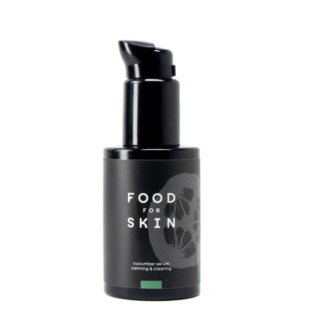 Food for Skin Cucumber Serum in een donker glazen flacon